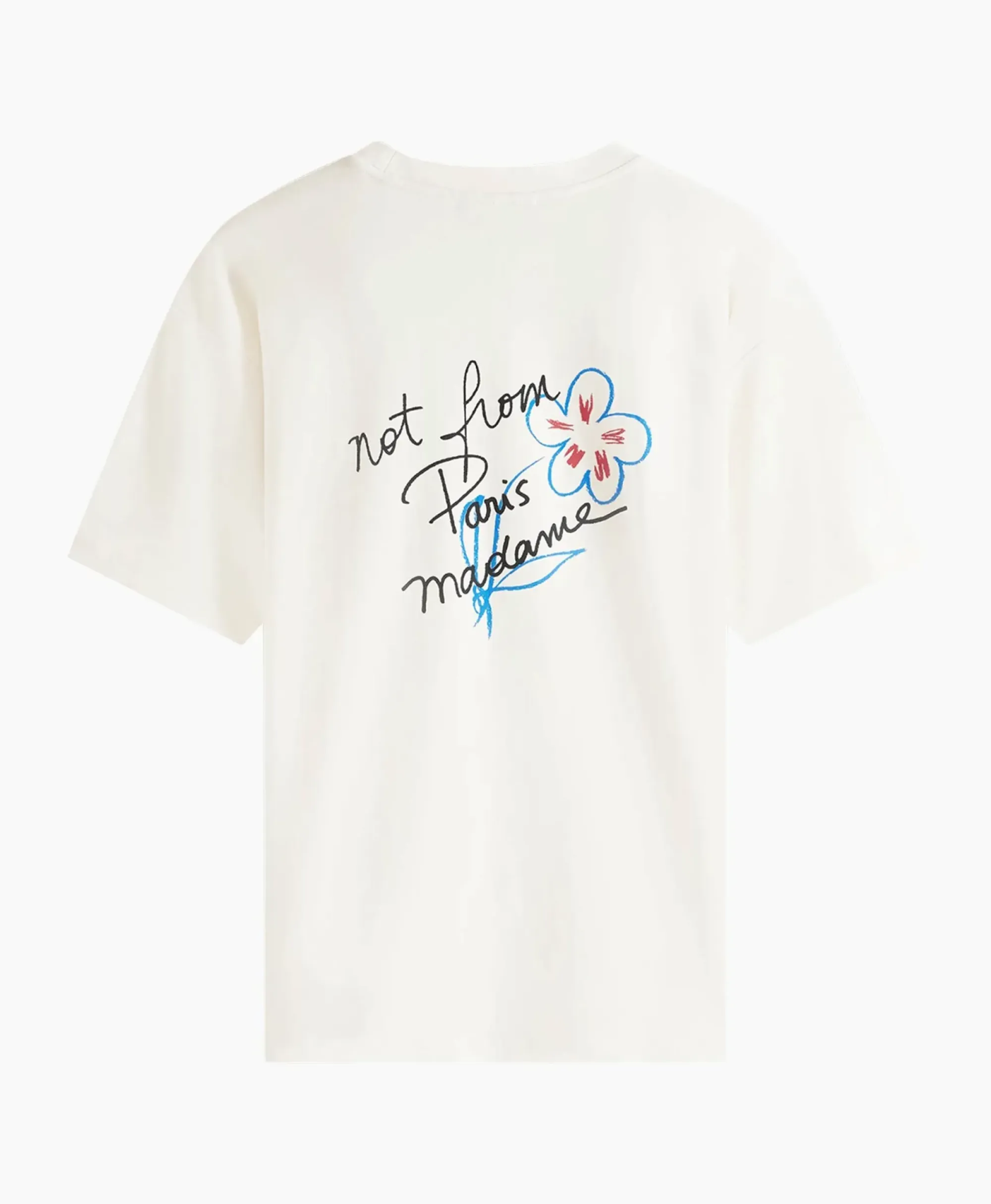 T-Shirts^Drole De Monsieur Le T-Shirt Slogan Esquisse Ecru