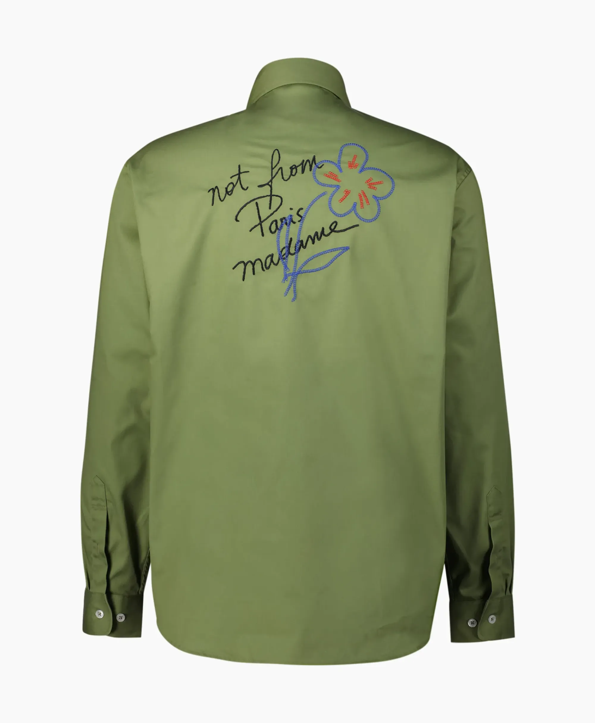 Overhemden^Drole De Monsieur Overhemd La Chemise Slogan Esquisse Khaki