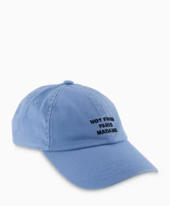 Petten^Drole De Monsieur Pet La Casquette Slogan Licht Blauw
