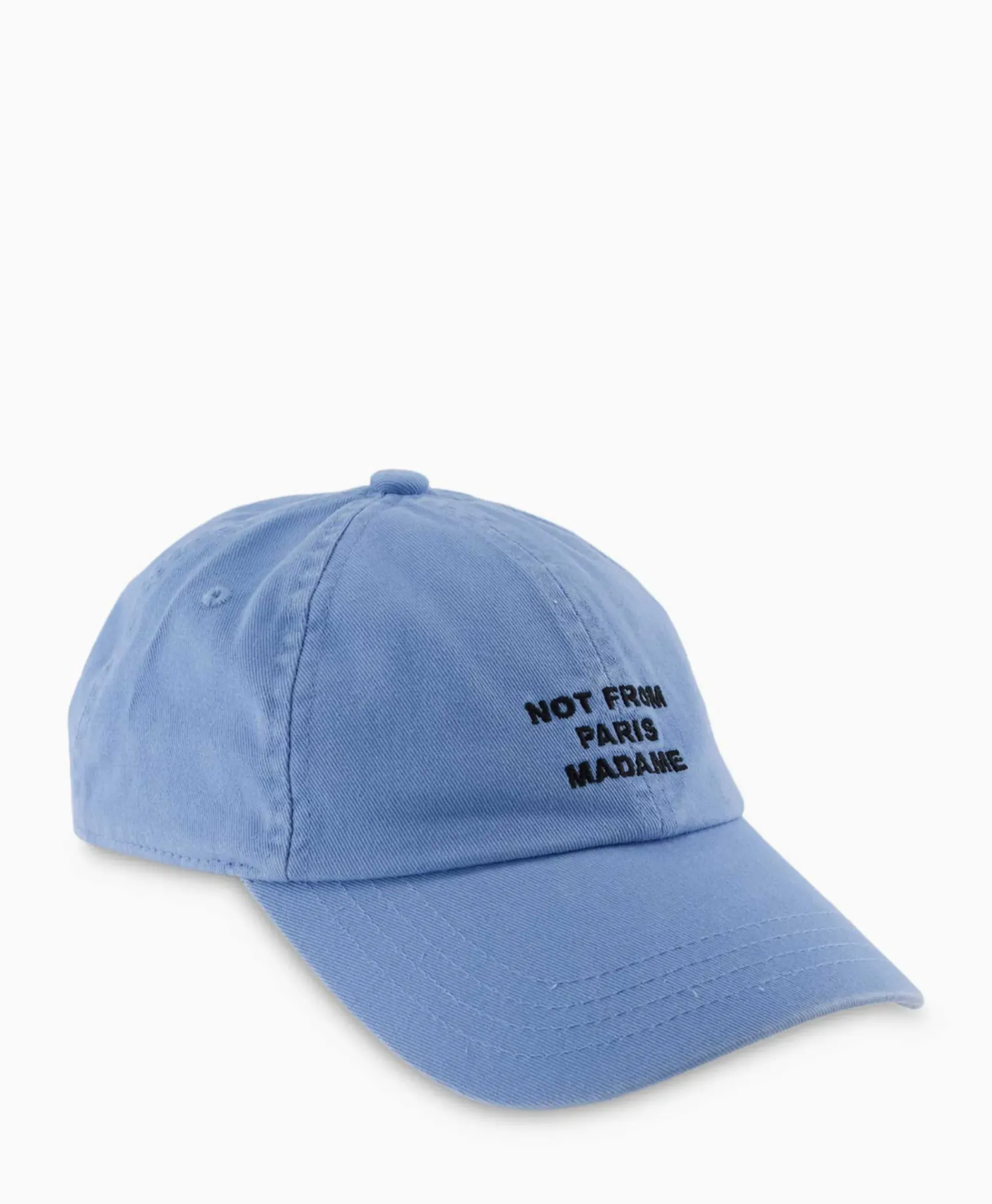 Petten^Drole De Monsieur Pet La Casquette Slogan Licht Blauw