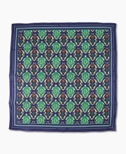 Sjaals^Drole De Monsieur Sjaal La Foulard Ornements Donker Blauw