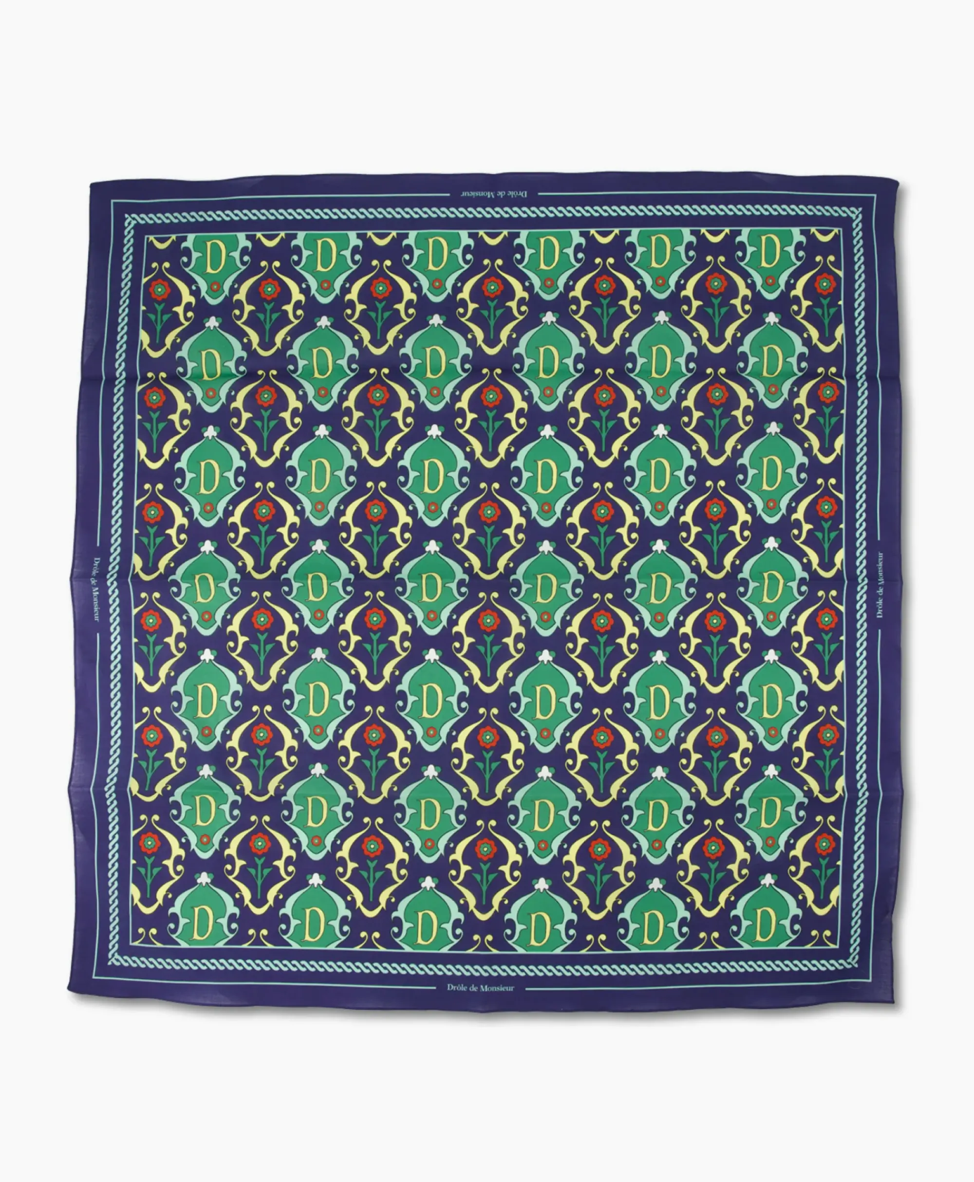 Sjaals^Drole De Monsieur Sjaal La Foulard Ornements Donker Blauw