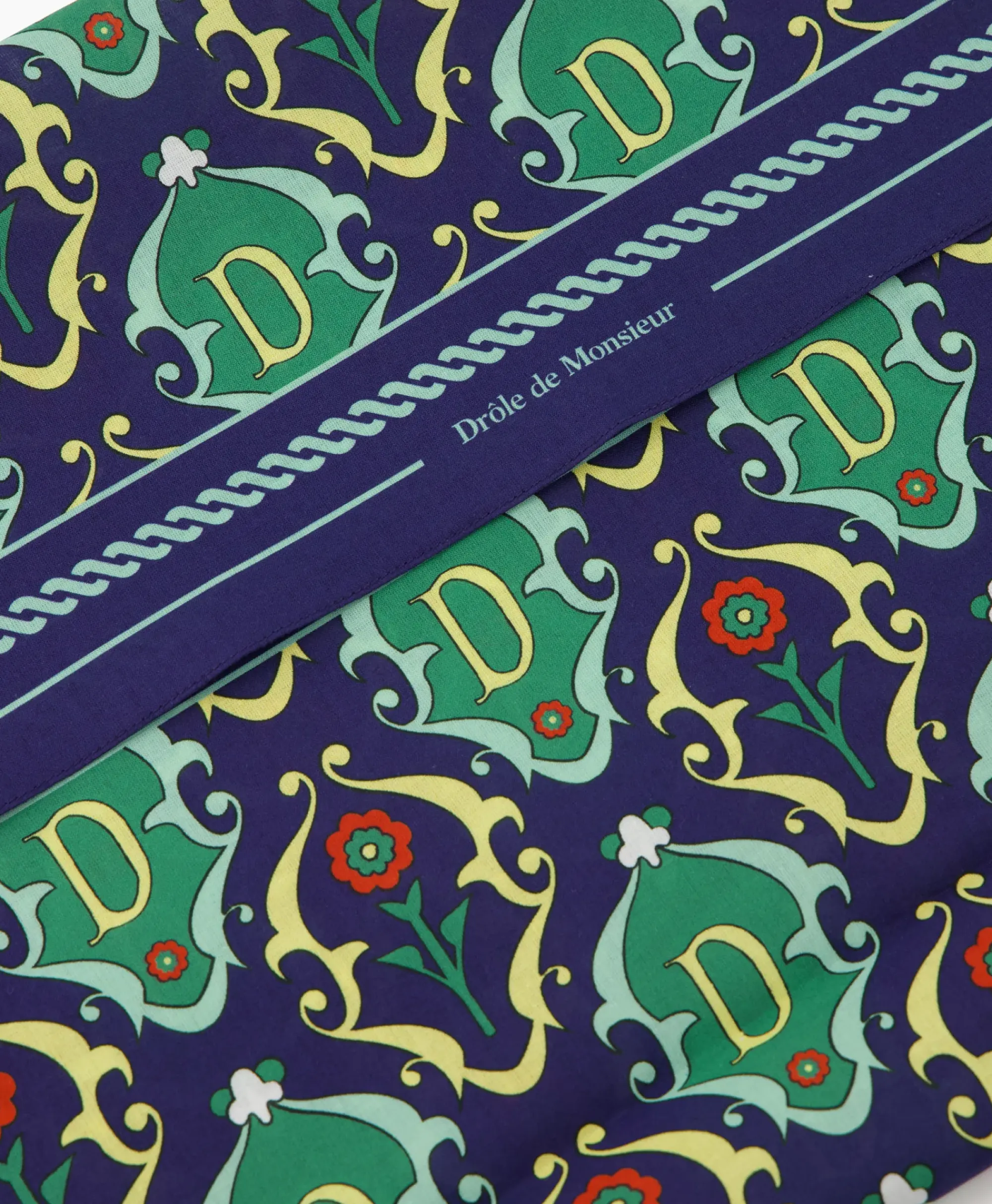 Sjaals^Drole De Monsieur Sjaal La Foulard Ornements Donker Blauw