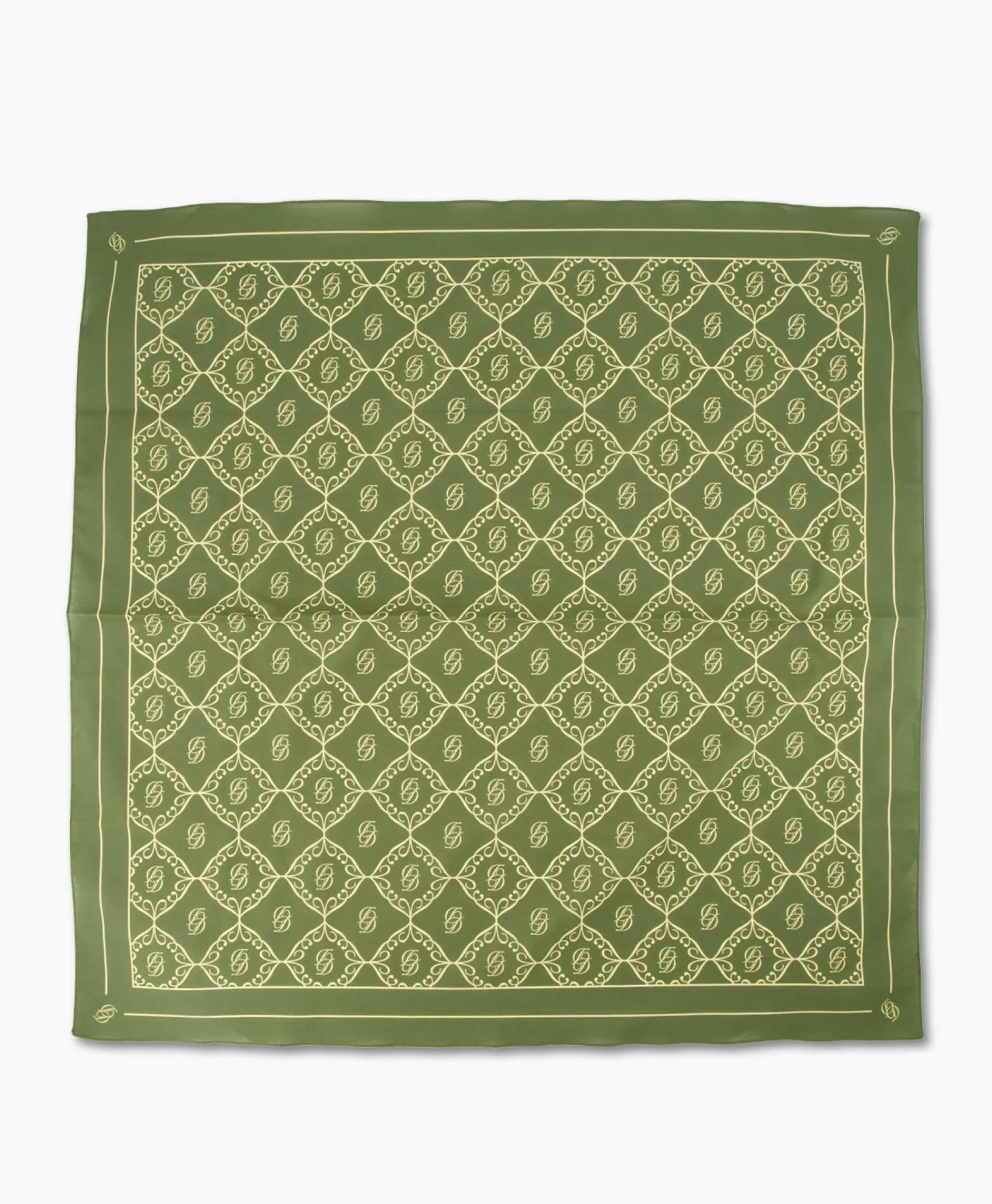 Sjaals^Drole De Monsieur Sjaal La Foulard Monogramme Khaki