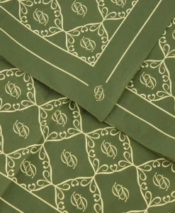 Sjaals^Drole De Monsieur Sjaal La Foulard Monogramme Khaki
