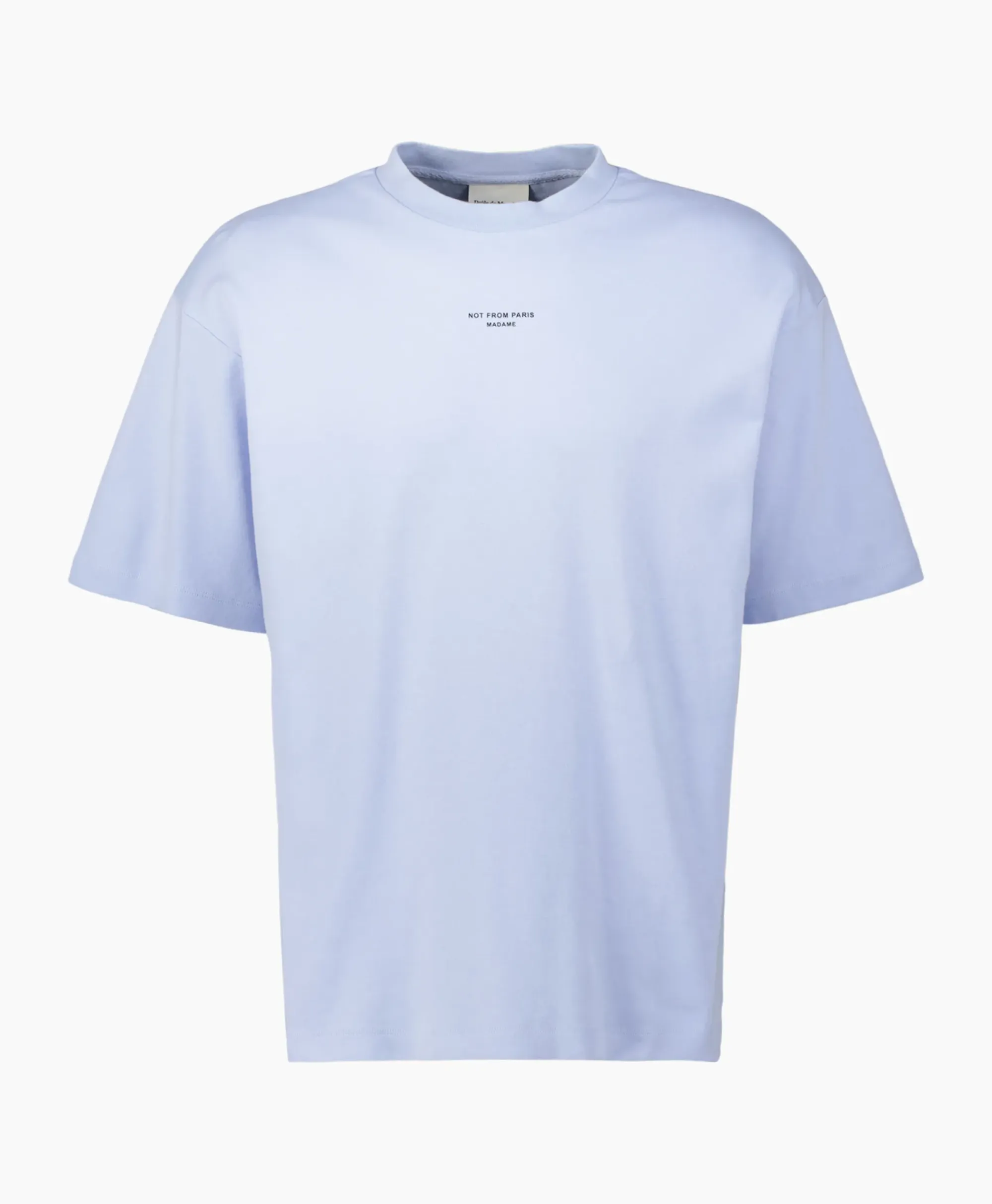 T-Shirts^Drole De Monsieur T-Shirt Korte Mouw Slogan Licht Blauw