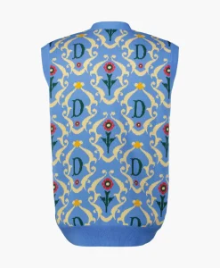 Vesten^Drole De Monsieur Vest La Sans Manches Ornements Blauw
