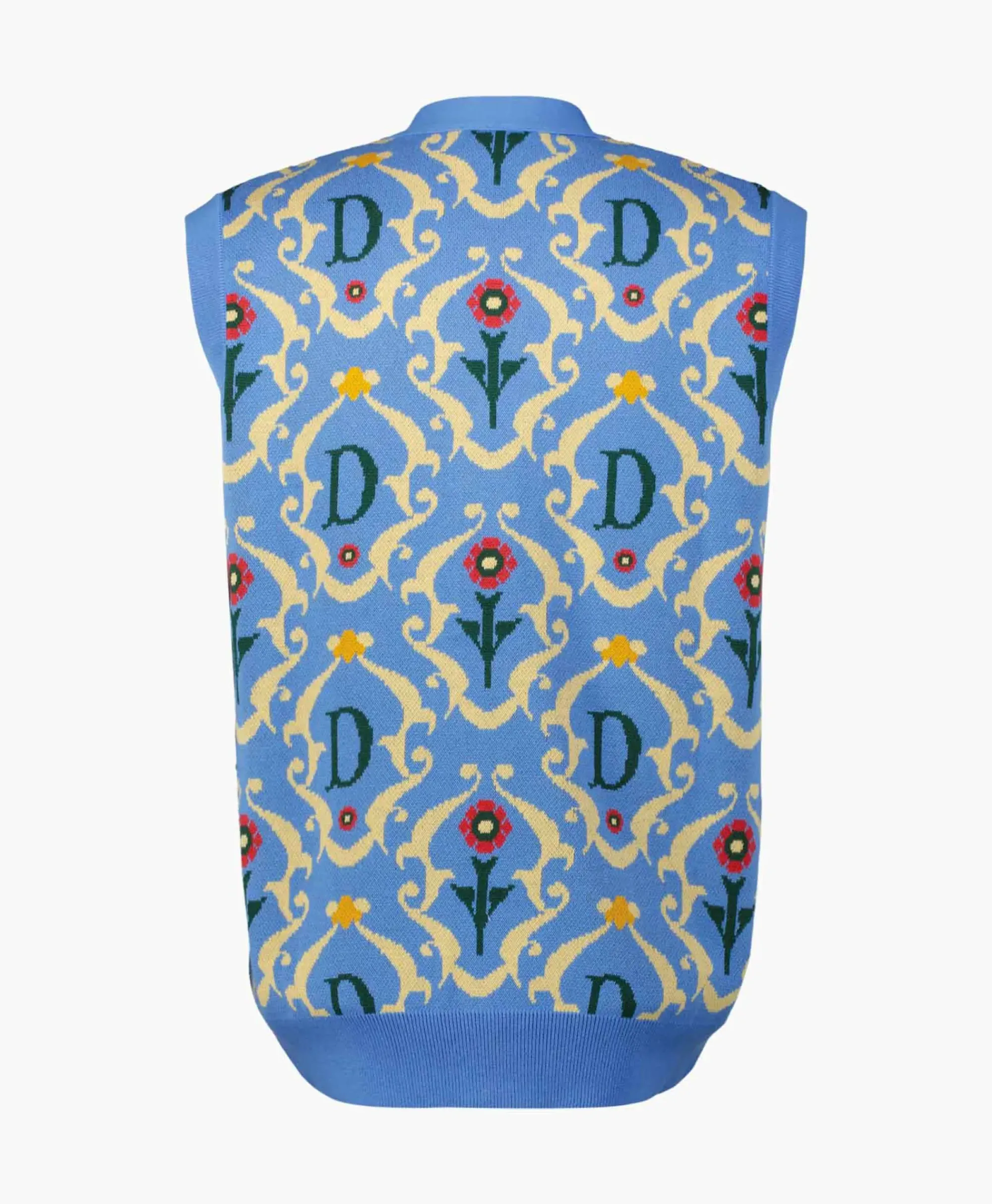 Vesten^Drole De Monsieur Vest La Sans Manches Ornements Blauw