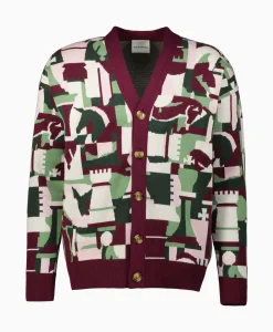 Vesten^Drole De Monsieur Vest Le Cardigan Echecs Pink