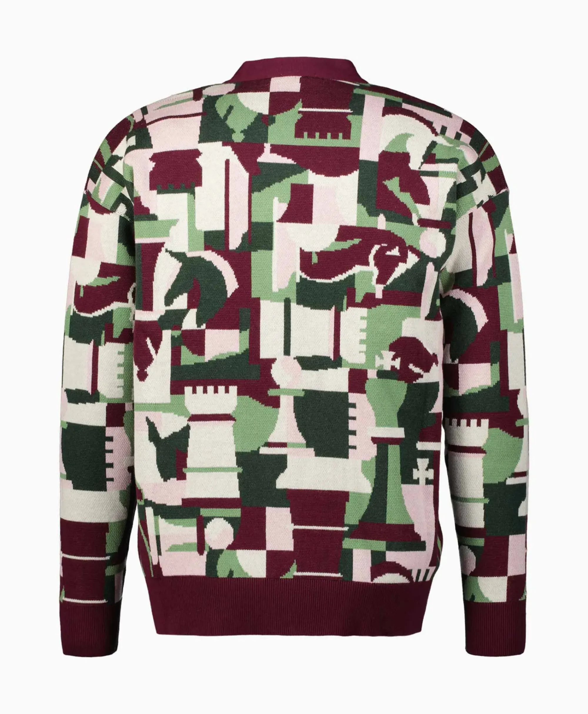 Vesten^Drole De Monsieur Vest Le Cardigan Echecs Pink