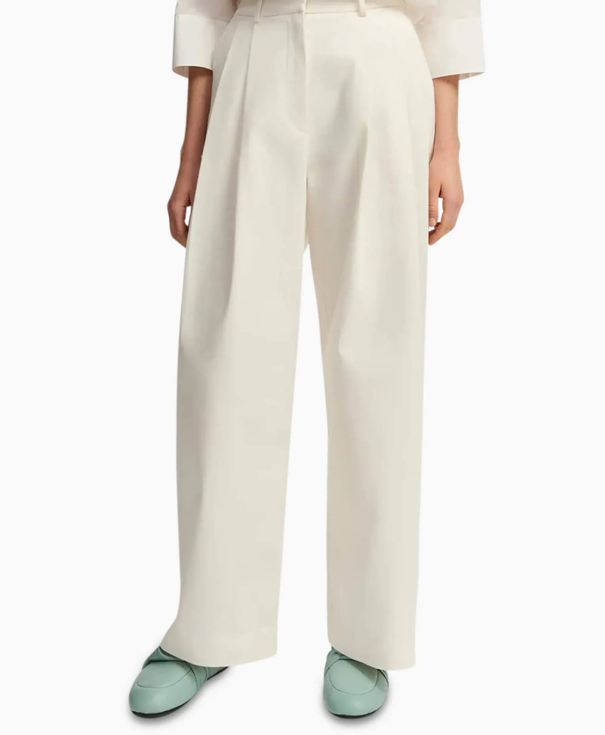 Broeken^Essentiel Antwerp Broek Furlong Off White