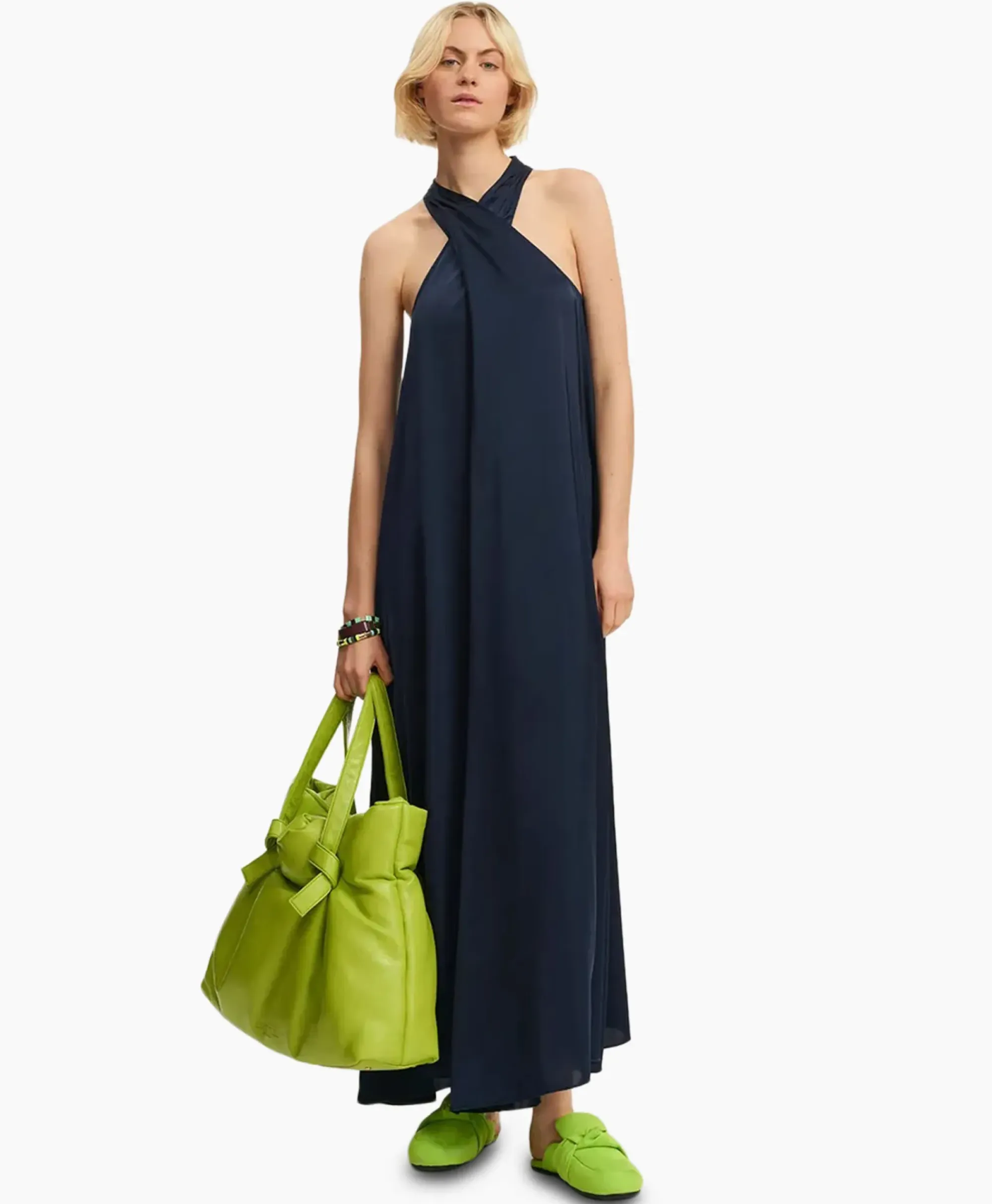 Bruiloftskleding^Essentiel Antwerp Maxi Jurk Finch Blauw