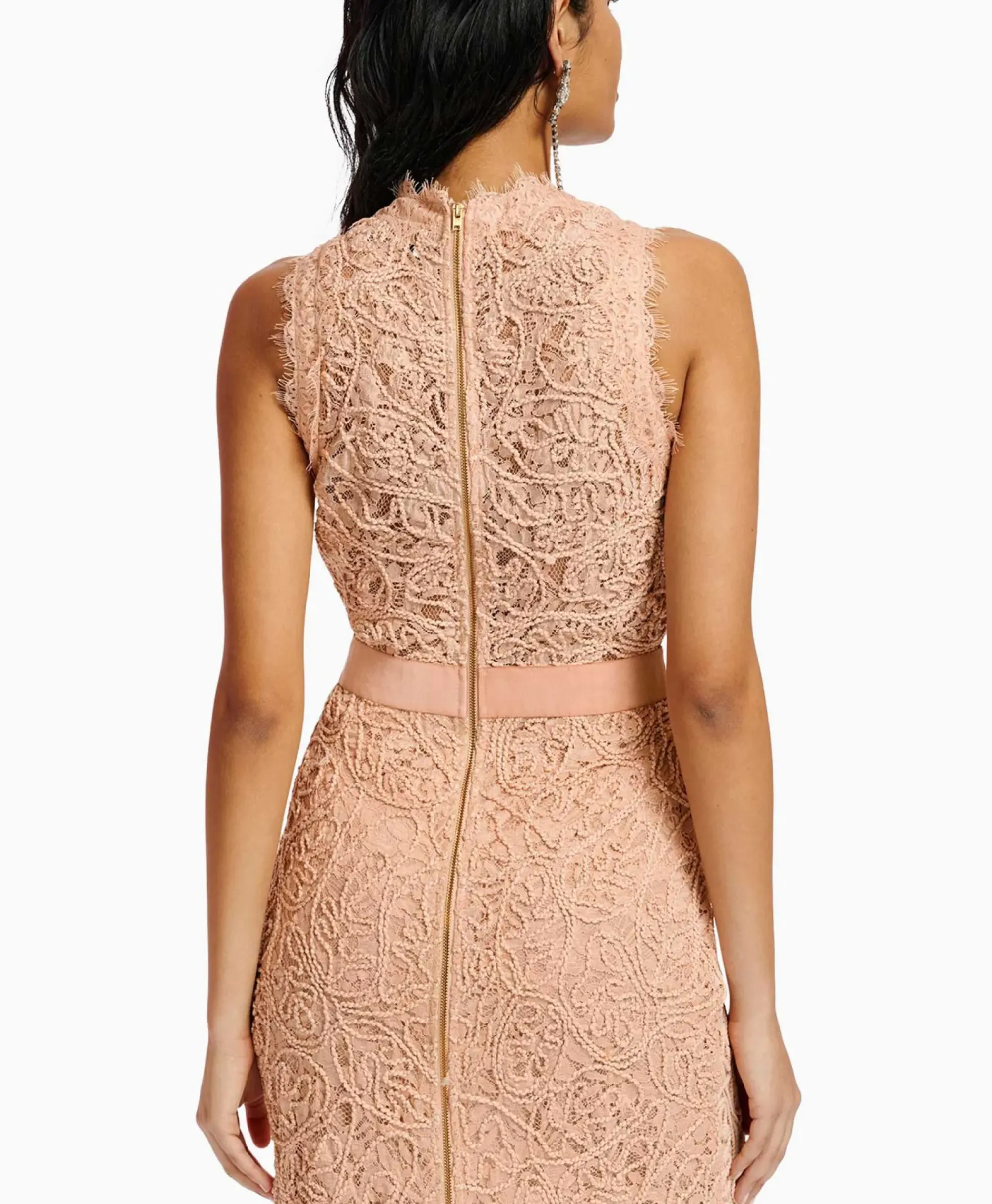 Bruiloftskleding^Essentiel Antwerp Midi Jurk Emery Pink