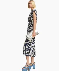 Bruiloftskleding^Essentiel Antwerp Midi Jurk Fayola Blauw