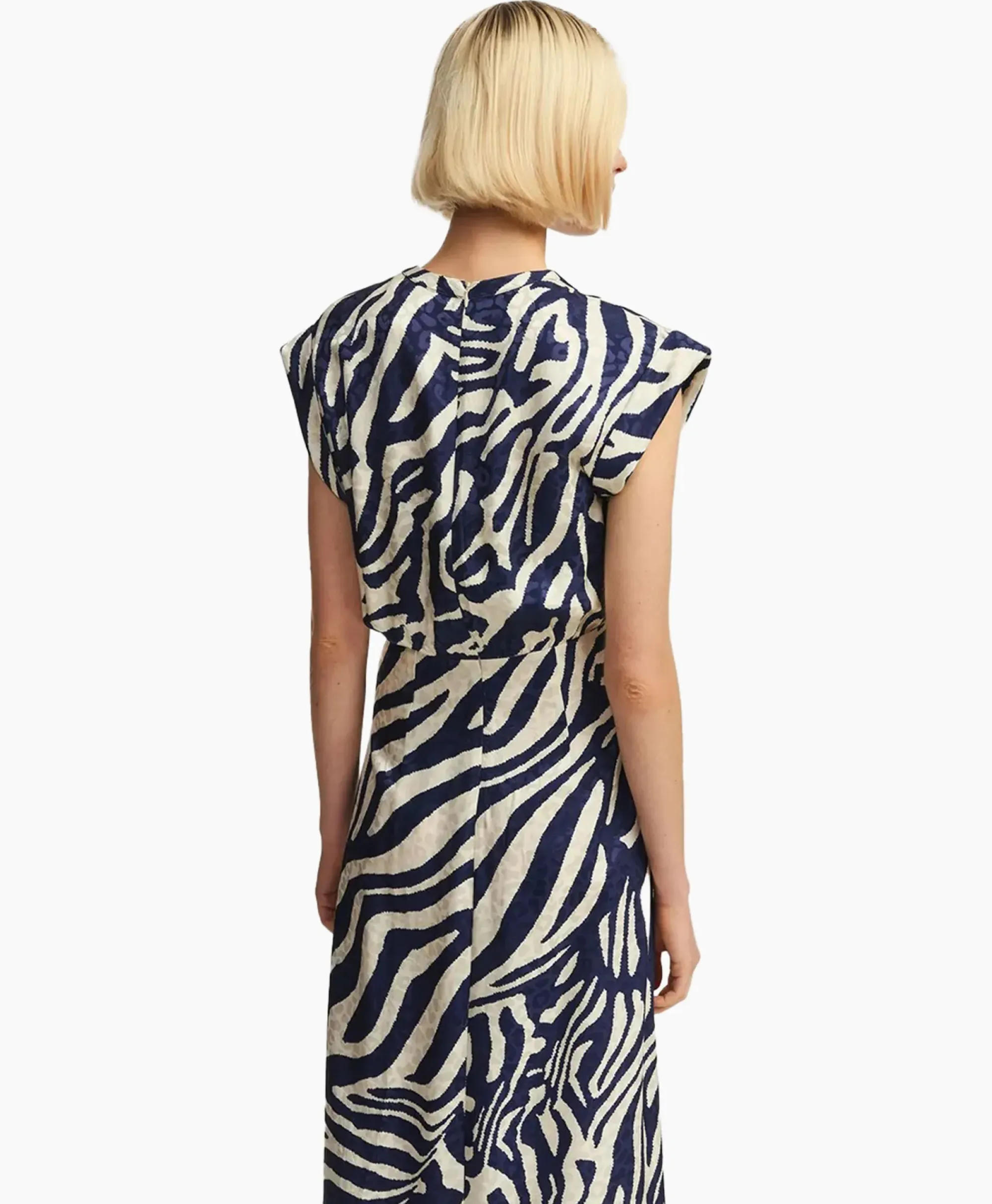 Bruiloftskleding^Essentiel Antwerp Midi Jurk Fayola Blauw