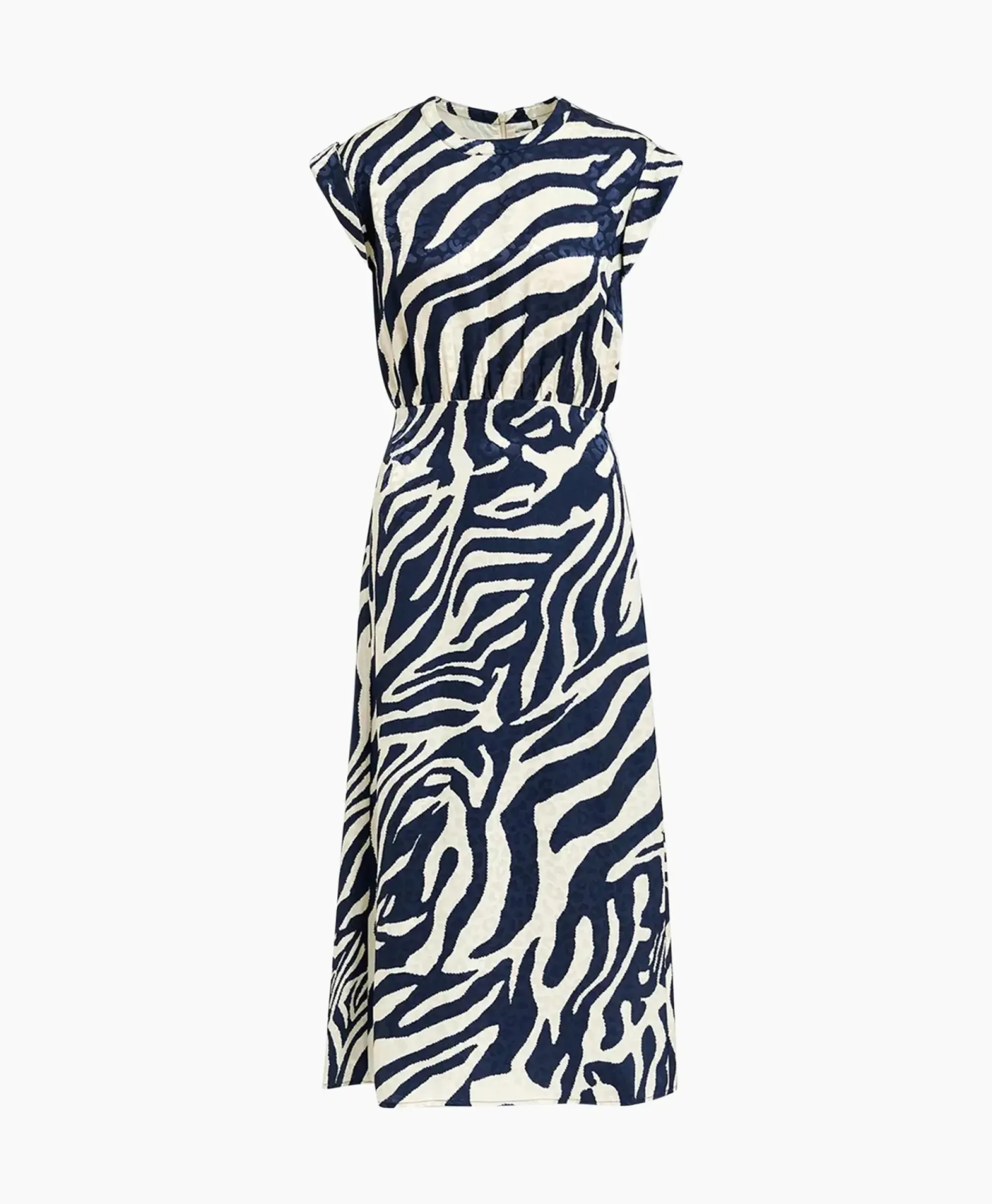 Bruiloftskleding^Essentiel Antwerp Midi Jurk Fayola Blauw