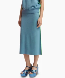 Rokken^Essentiel Antwerp Midi Rok Folder Blauw