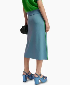 Rokken^Essentiel Antwerp Midi Rok Folder Blauw