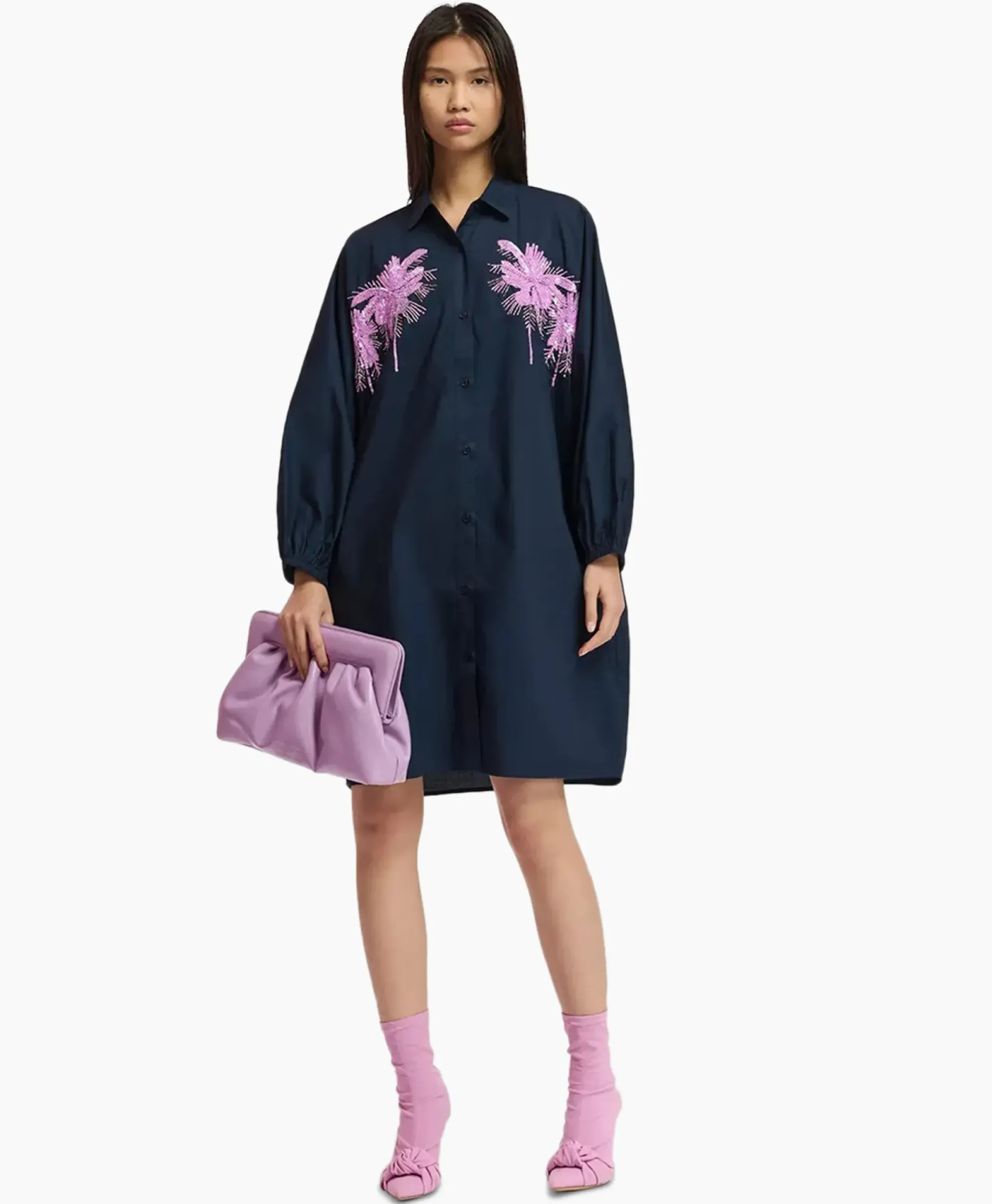 Bruiloftskleding^Essentiel Antwerp Mini Jurk Frilled Blauw