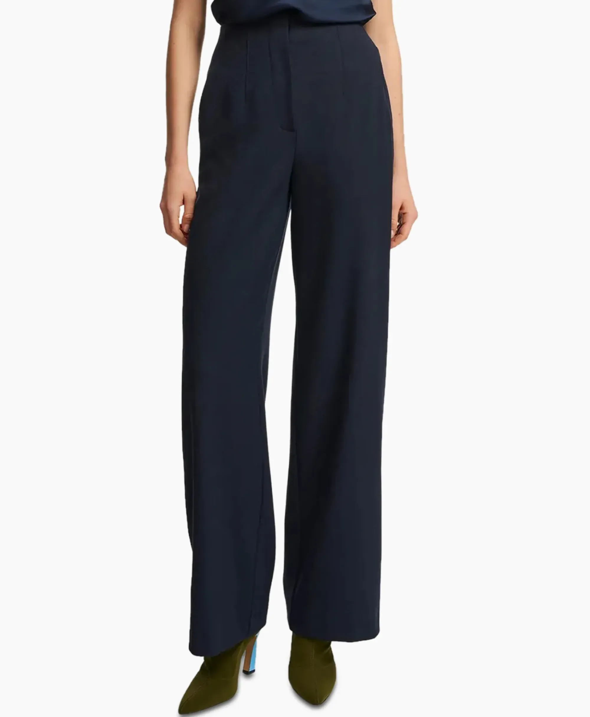 Broeken^Essentiel Antwerp Pantalon Fermission Blauw