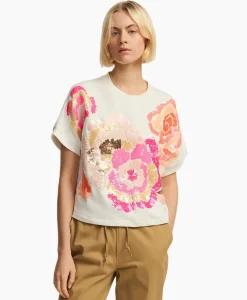 Truien^Essentiel Antwerp Pullover Floraly Off White