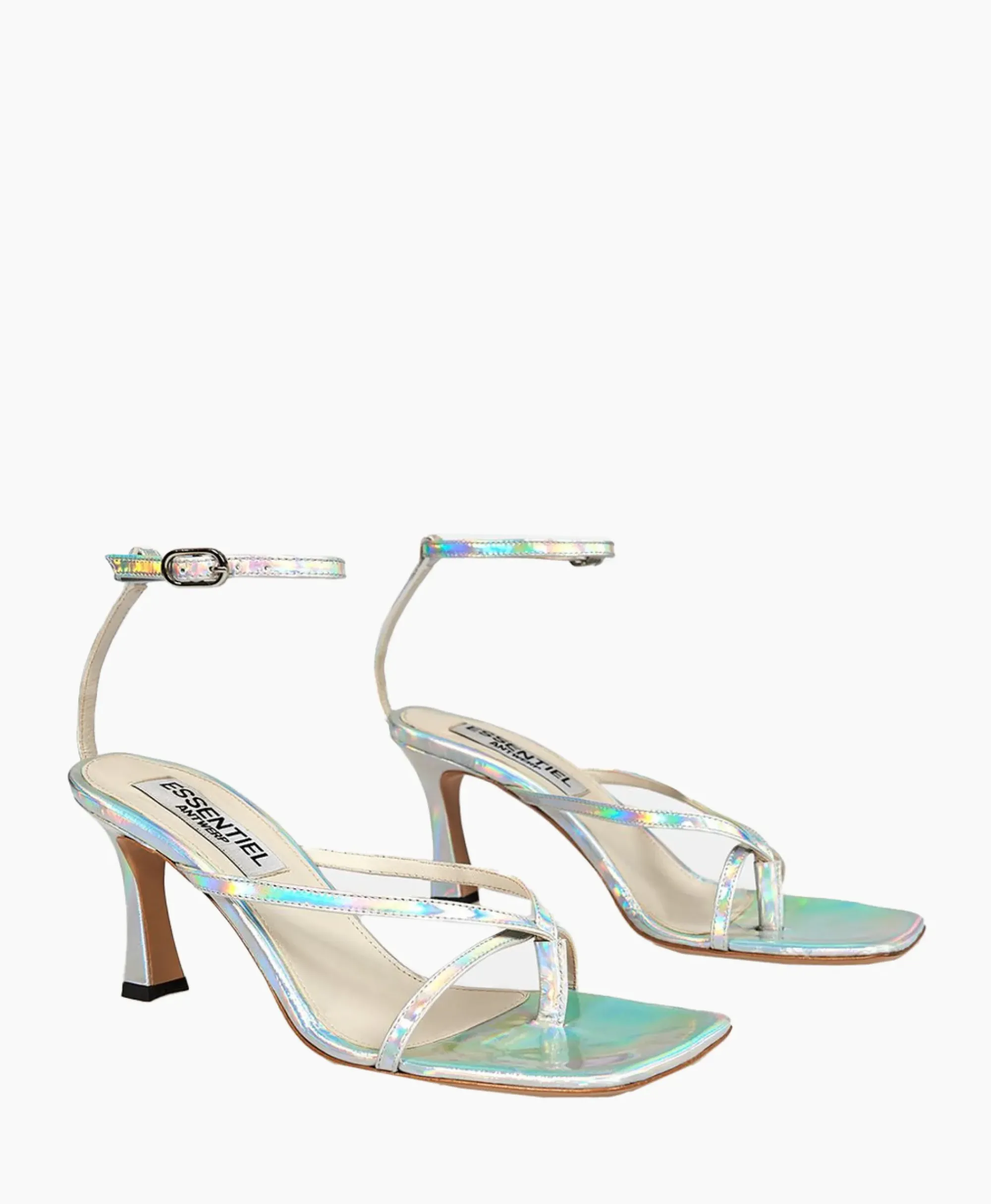 Sandalen^Essentiel Antwerp Sandaal Met Hak Dilver Zilver