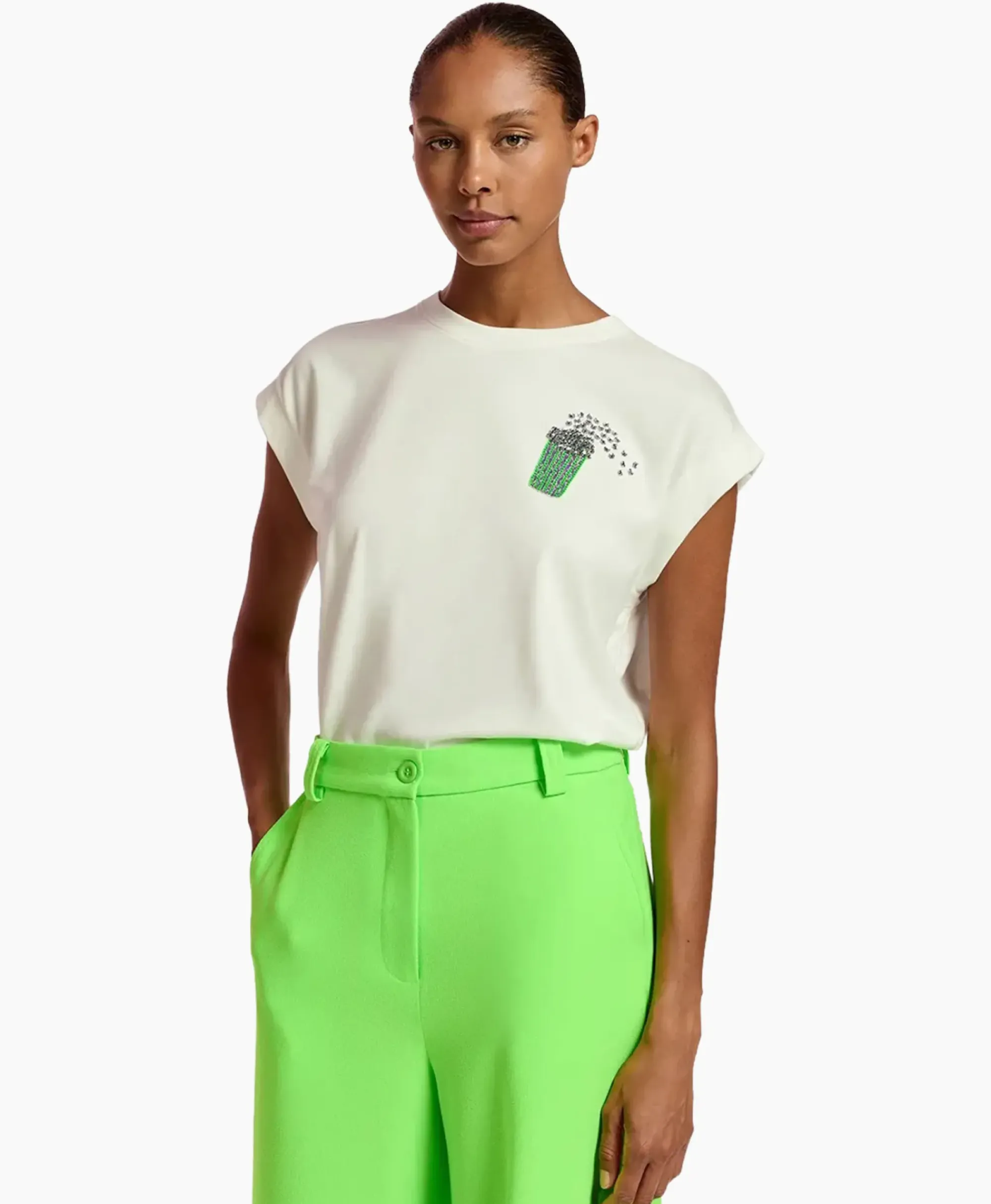T-Shirts & Tops^Essentiel Antwerp T-Shirt Korte Mouw Faustina Off White
