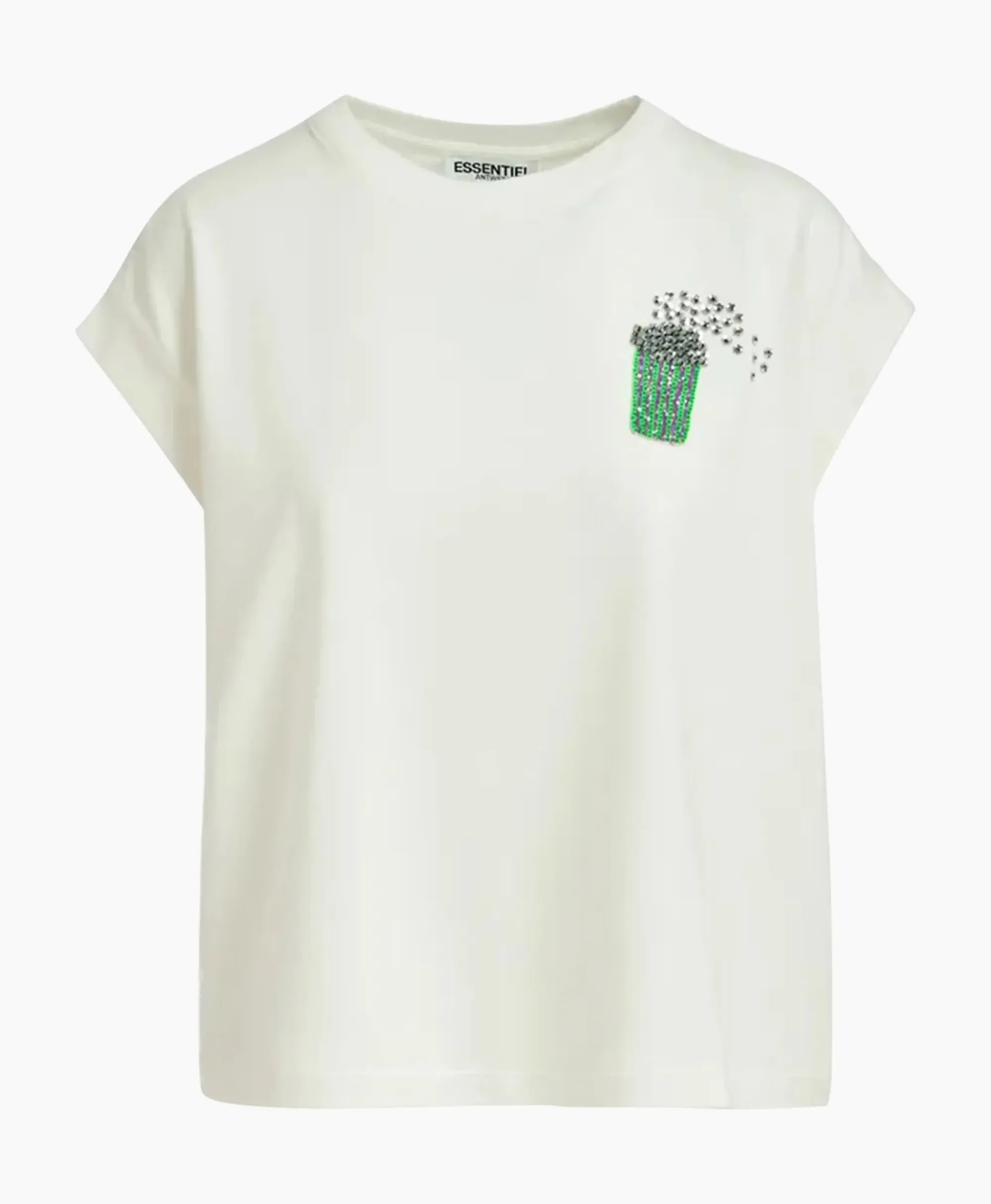 T-Shirts & Tops^Essentiel Antwerp T-Shirt Korte Mouw Faustina Off White