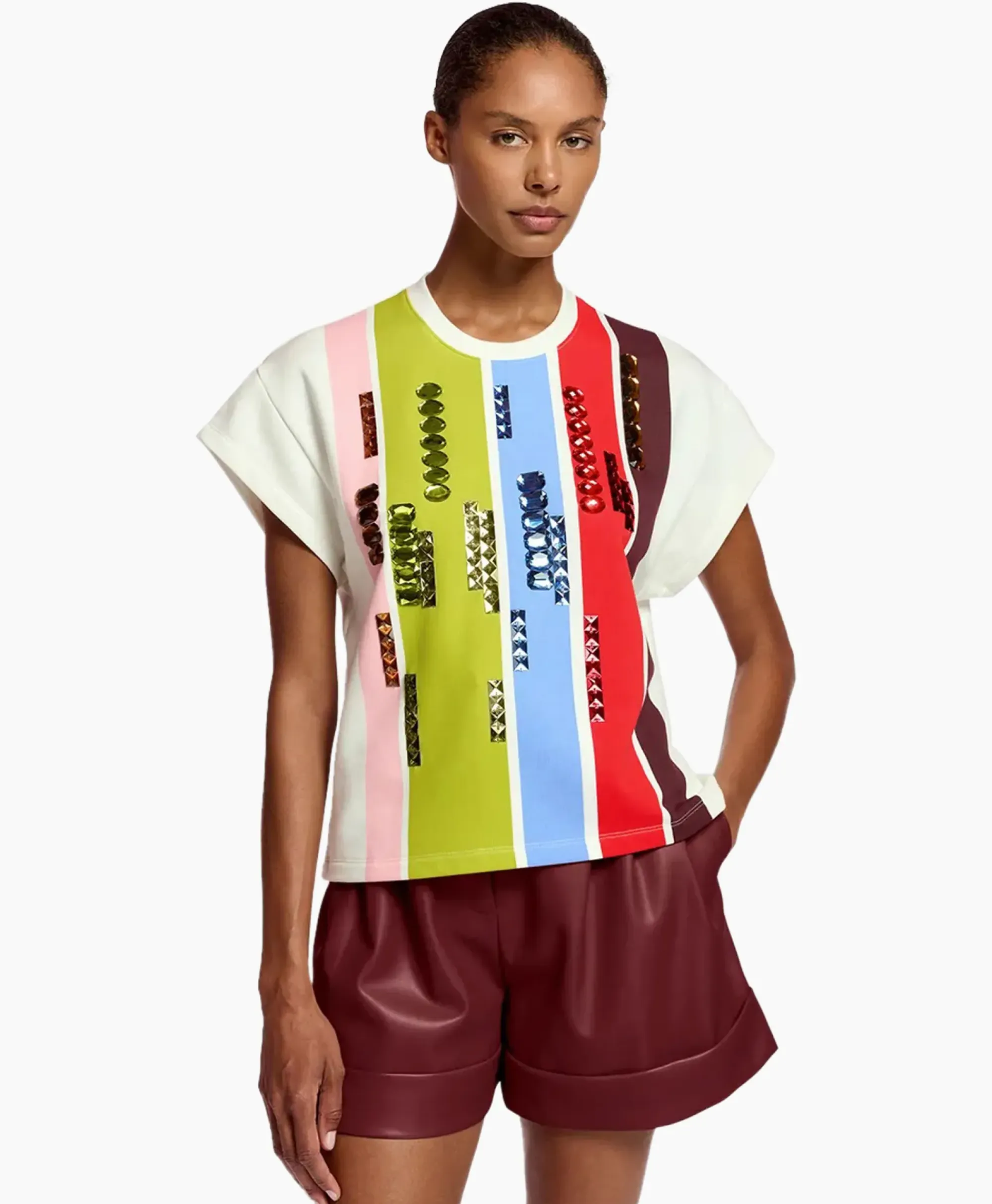 T-Shirts & Tops^Essentiel Antwerp T-Shirt Korte Mouw Foam Off White