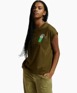 T-Shirts & Tops^Essentiel Antwerp T-Shirt Korte Mouw Faustina Groen