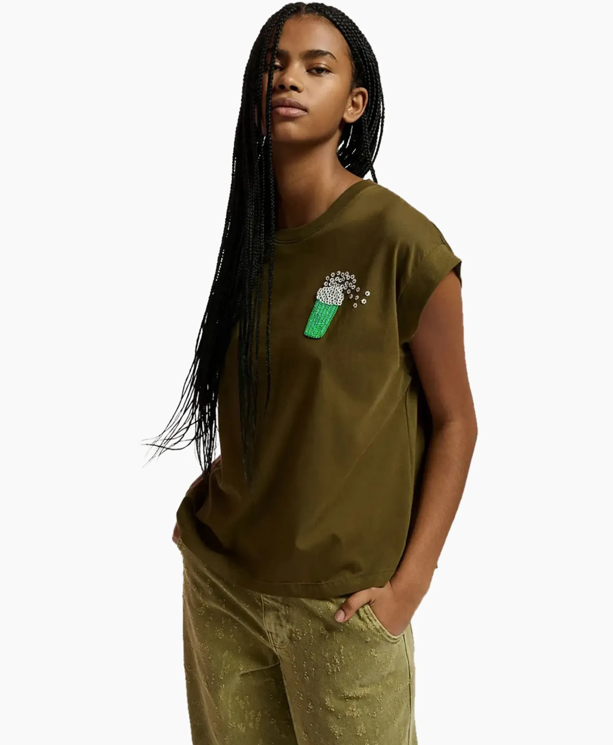 T-Shirts & Tops^Essentiel Antwerp T-Shirt Korte Mouw Faustina Groen