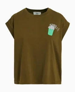 T-Shirts & Tops^Essentiel Antwerp T-Shirt Korte Mouw Faustina Groen