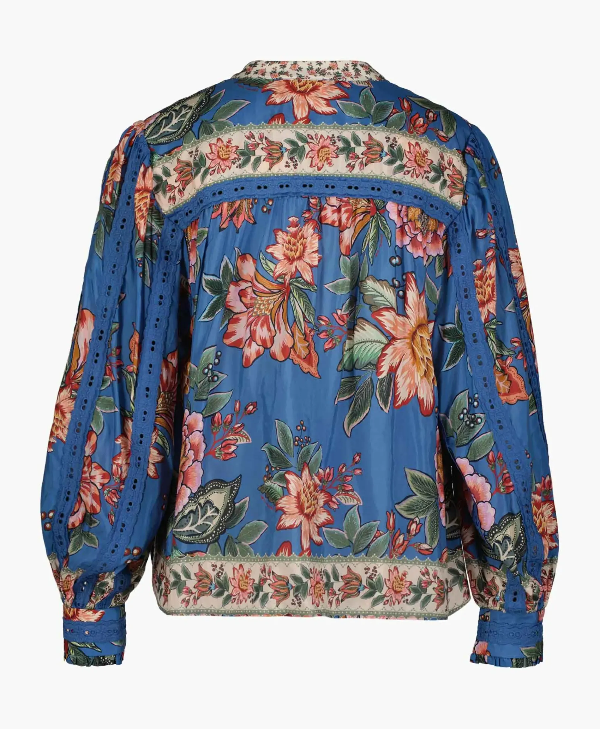 Blouses^Farm Rio Blouse Wonderful Bouquet Blue Blauw