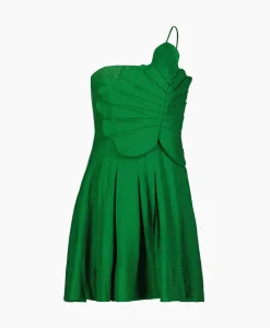 Bruiloftskleding^Farm Rio Mini Jurk Green One Shoulder Lea Groen