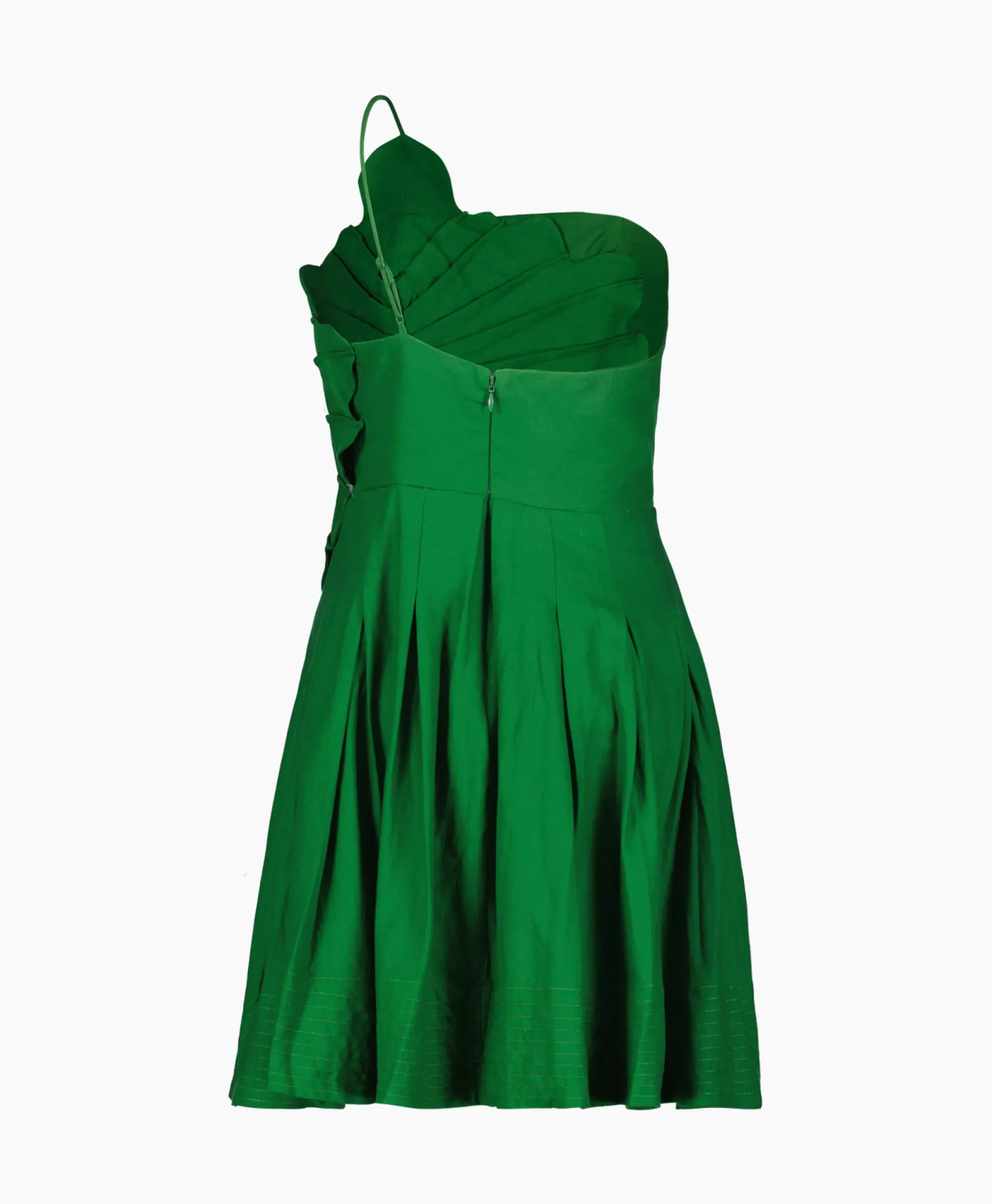 Bruiloftskleding^Farm Rio Mini Jurk Green One Shoulder Lea Groen