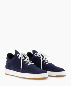 Sneakers^Filling Pieces Sneaker Low Top Suede Donker Blauw