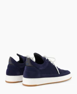 Sneakers^Filling Pieces Sneaker Low Top Suede Donker Blauw