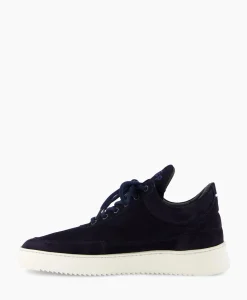 Sneakers^Filling Pieces Sneaker Low Top Suede Navy Donker Blauw