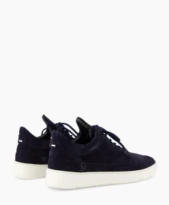Sneakers^Filling Pieces Sneaker Low Top Suede Navy Donker Blauw