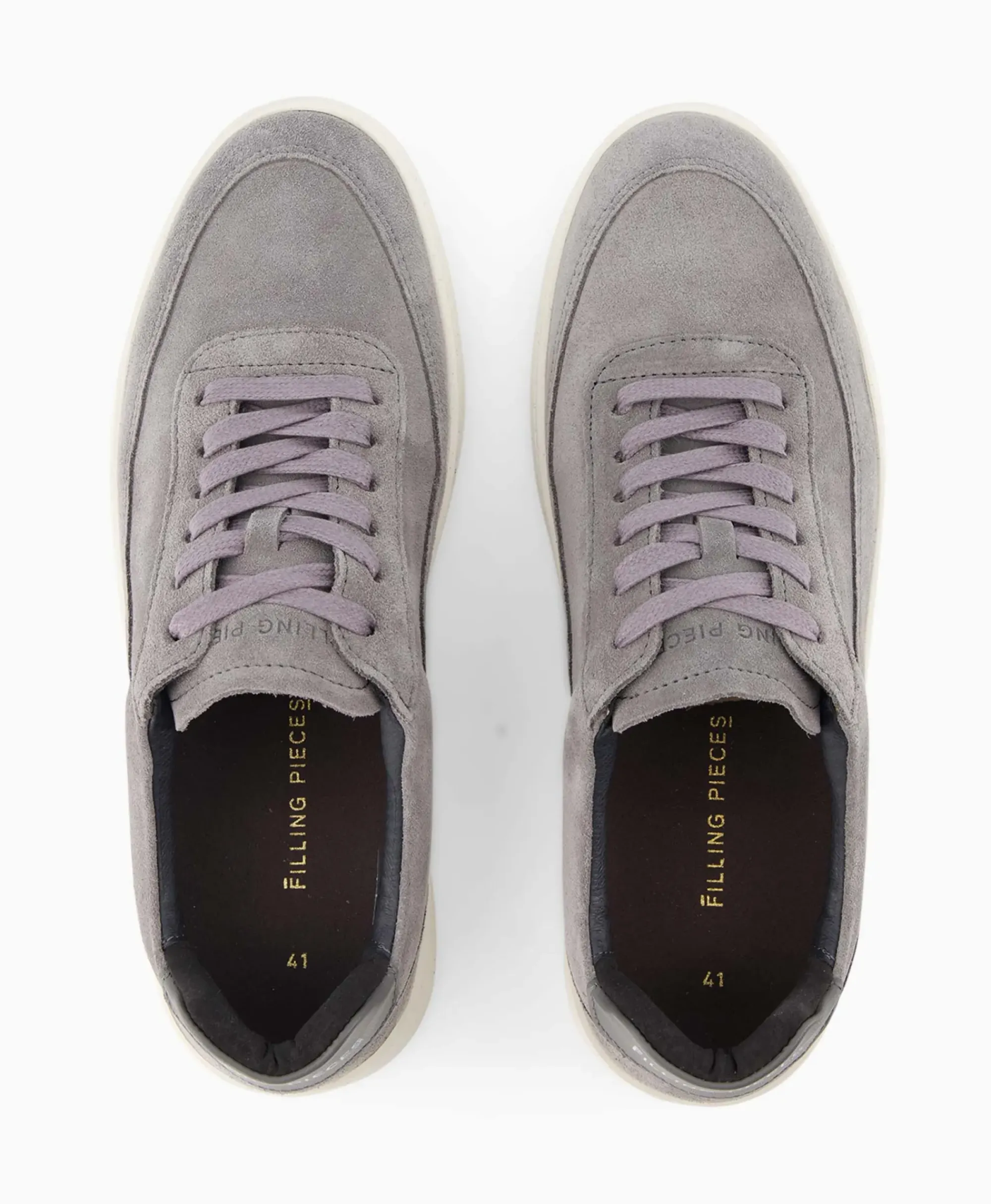 Sneakers^Filling Pieces Sneaker Mondo Suede Organic Grijs