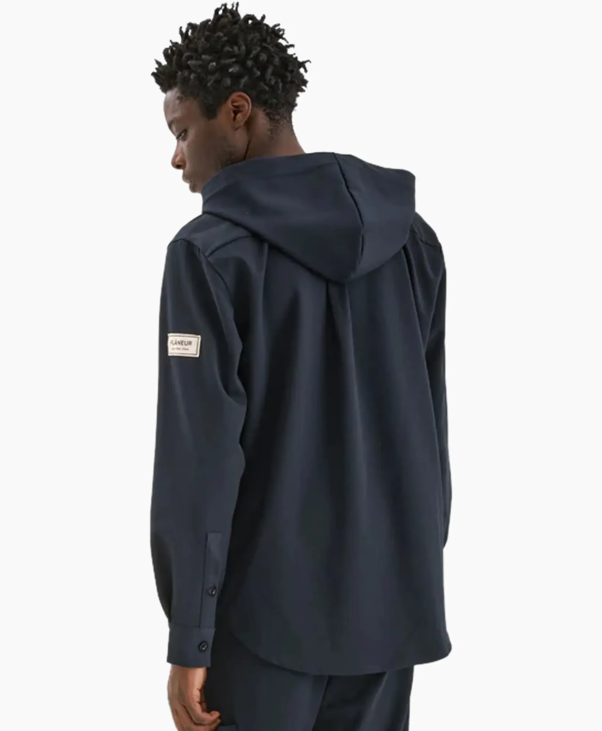Truien^Flâneur Flaneur Hoodie Atelier Zwart