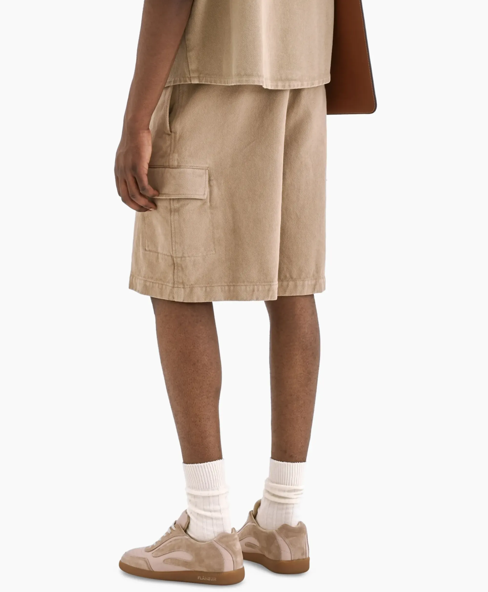 Broeken^Flâneur Flaneur Korte Broek Cargo Beige