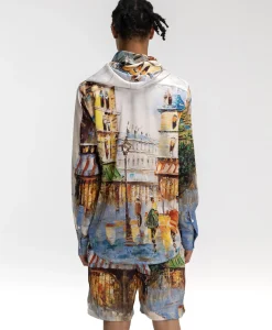 Broeken^Flâneur Flaneur Korte Broek Short Somewhere In Europe Wit Dessin