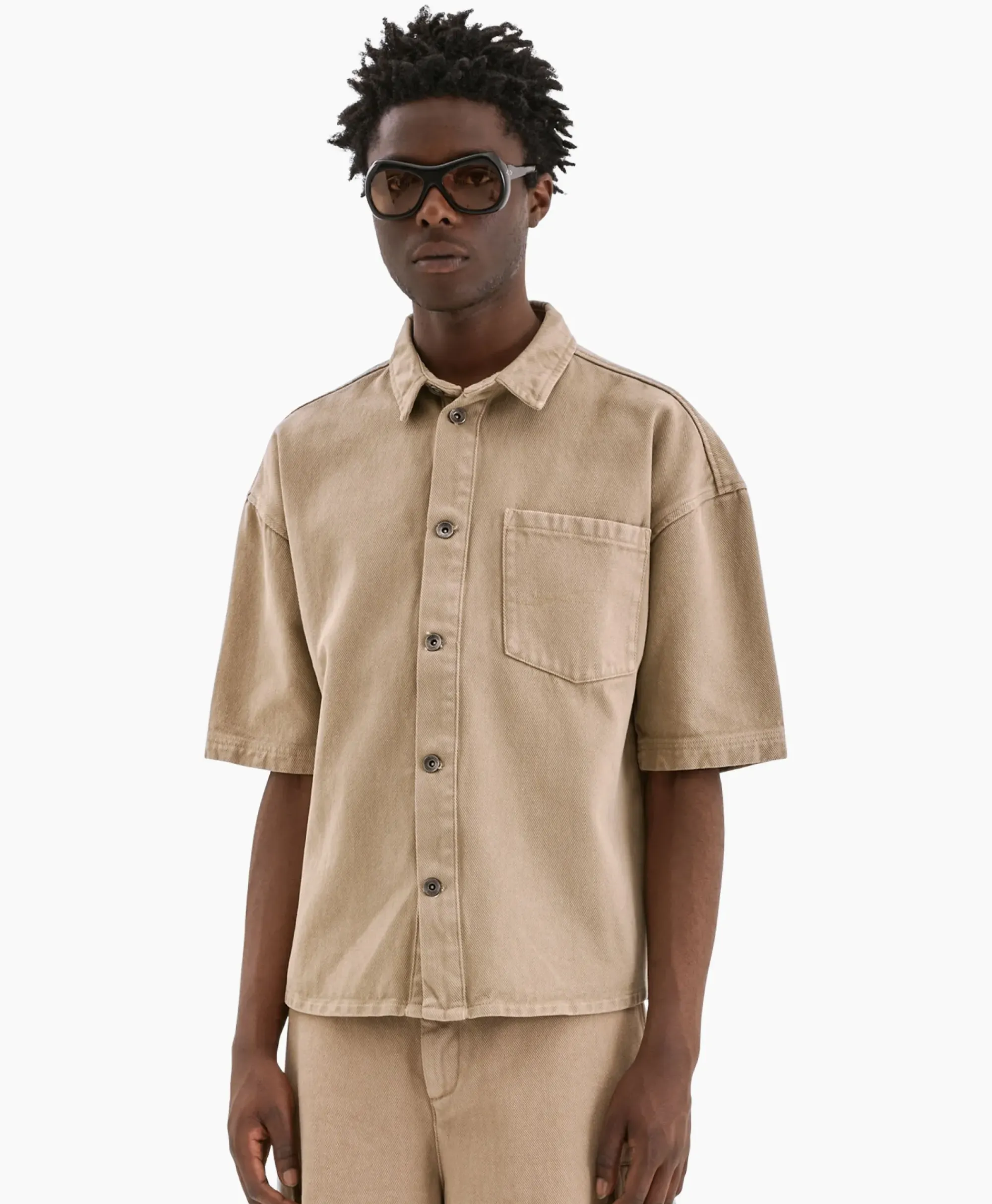 Jassen^Flâneur Flaneur Overshirt Denim Beige