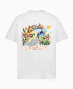 T-Shirts^Flâneur Flaneur T-Shirt Korte Mouw Passage Of Time Wit