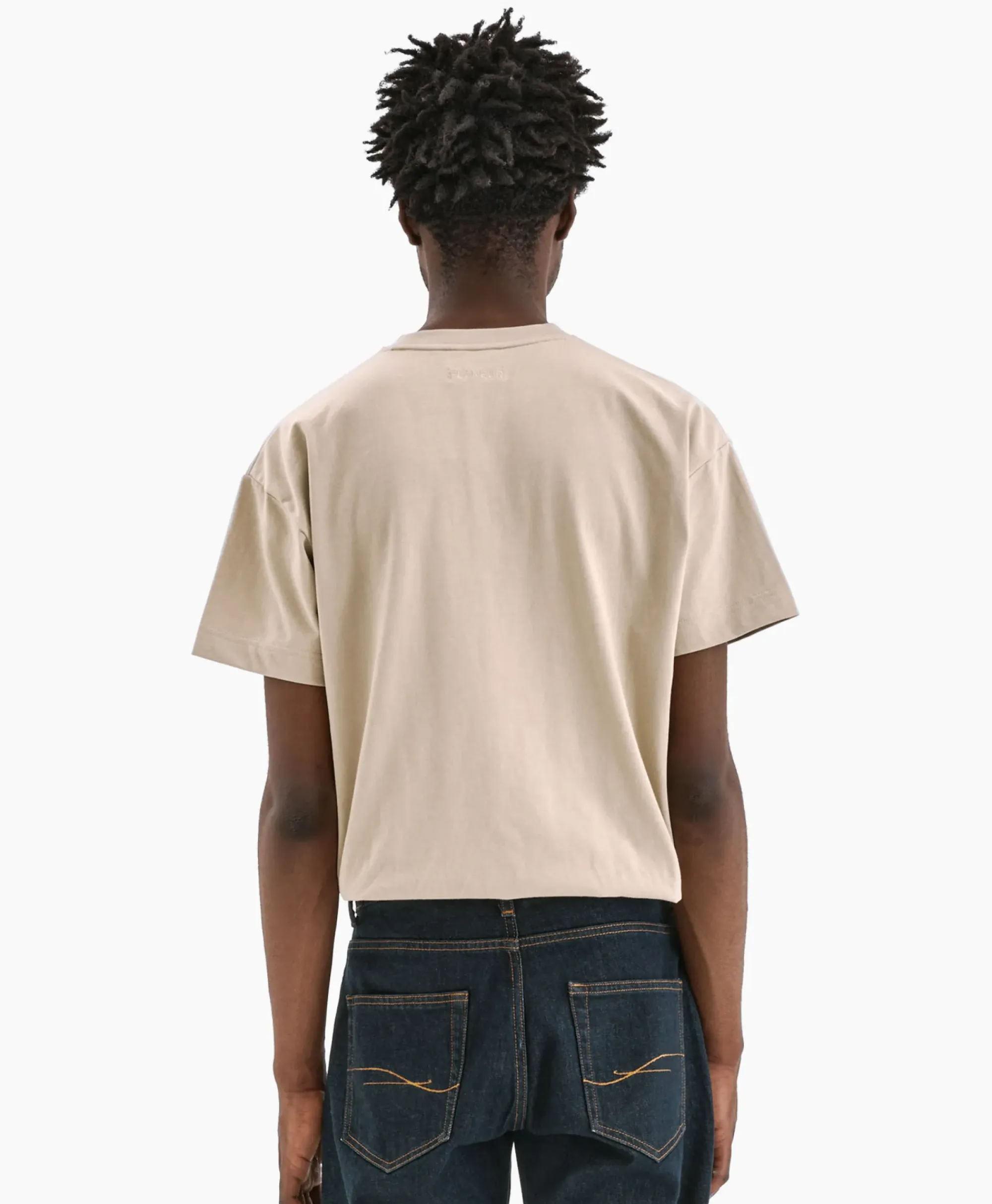 T-Shirts^Flâneur Flaneur T-Shirt Korte Mouw Signature Beige