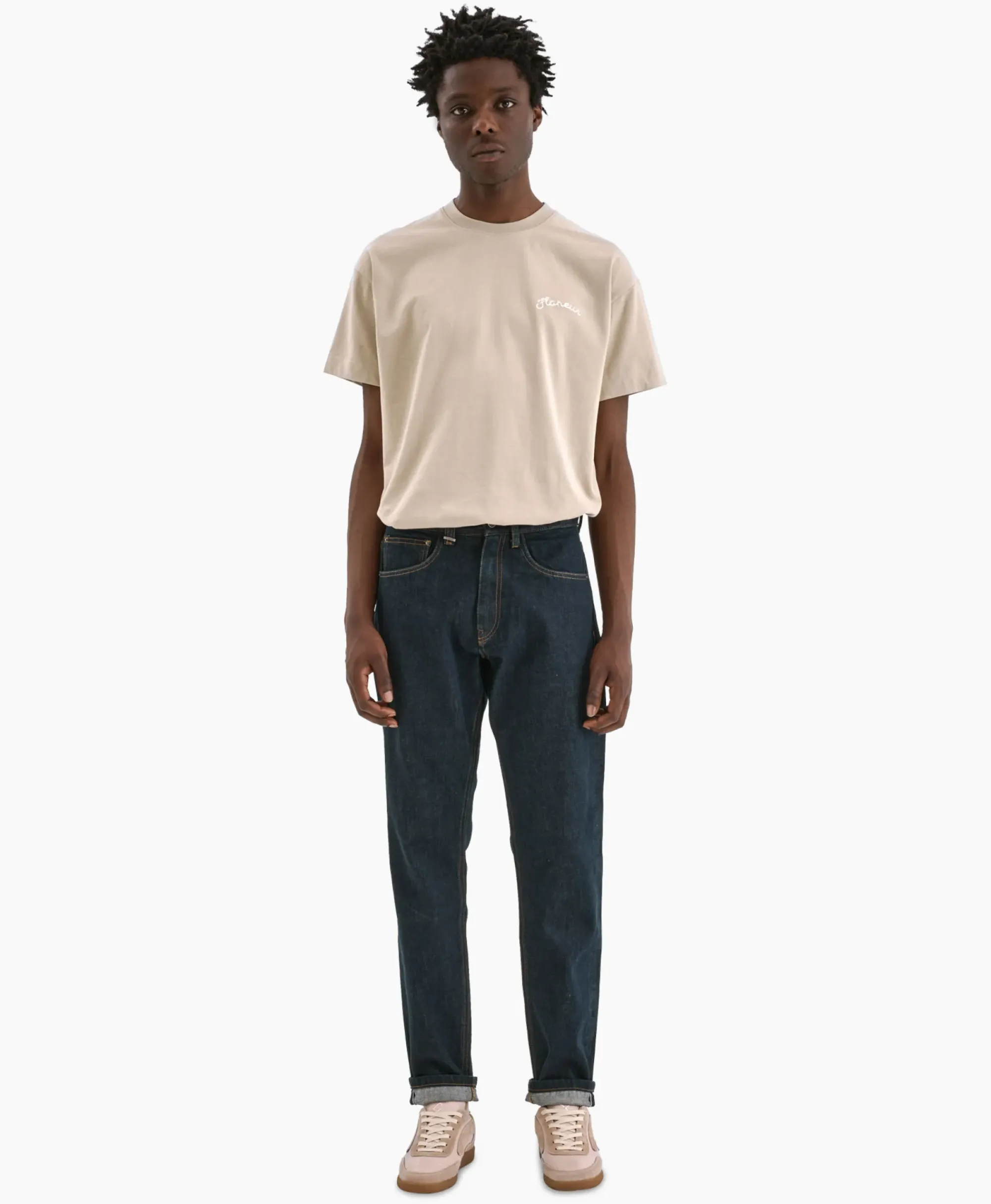 T-Shirts^Flâneur Flaneur T-Shirt Korte Mouw Signature Beige