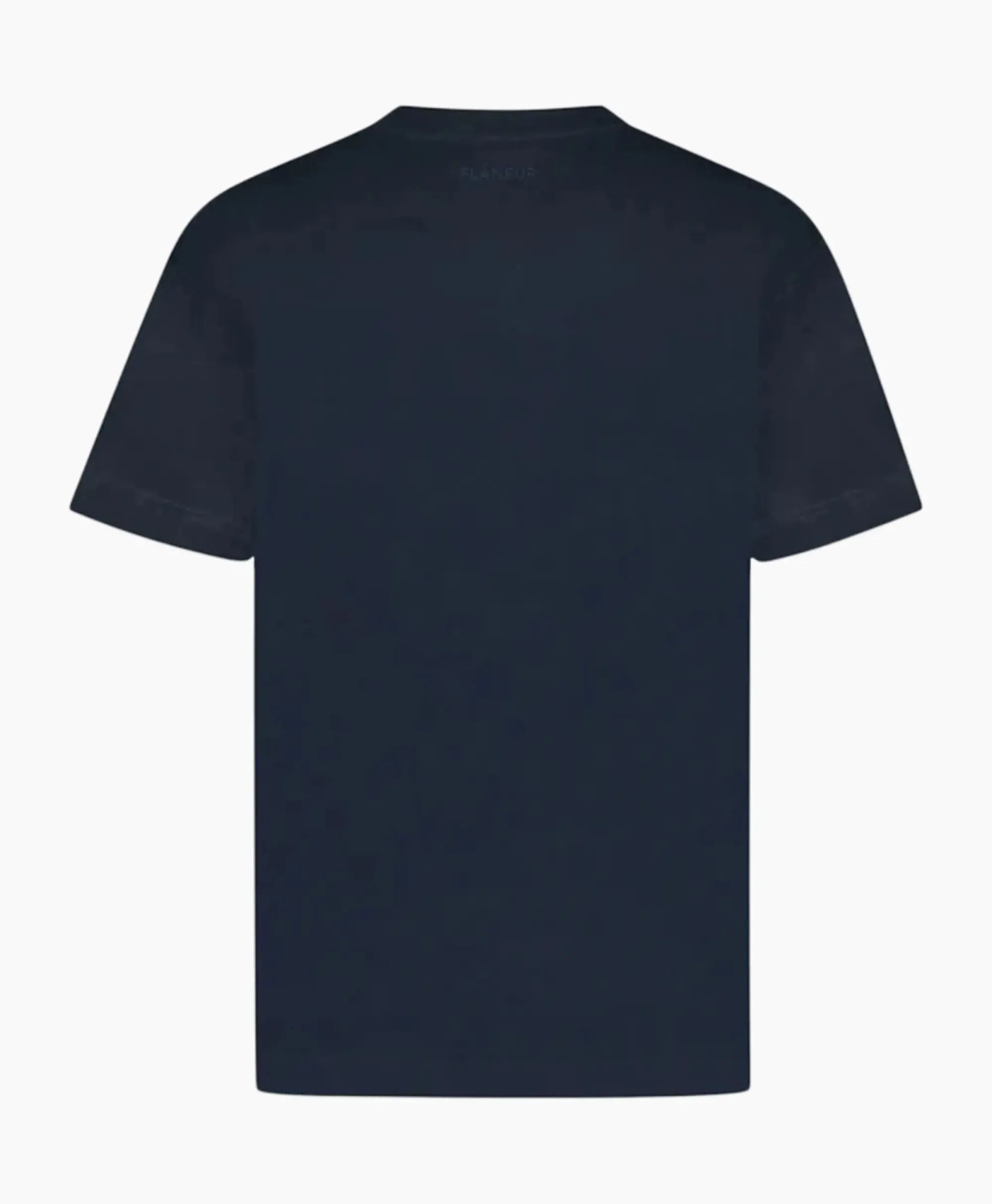 T-Shirts^Flâneur Flaneur T-Shirt Korte Mouw Signature Donker Blauw