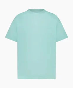 T-Shirts^Flâneur Flaneur T-Shirt Korte Mouw Tonal Logo Blauw