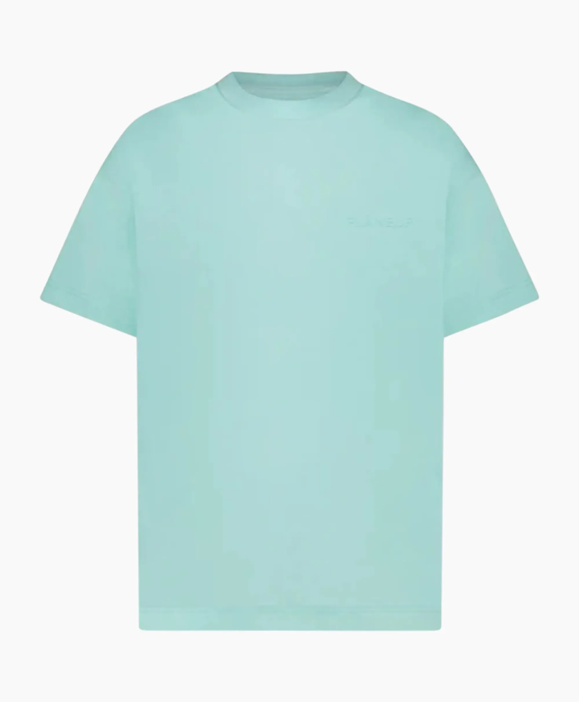 T-Shirts^Flâneur Flaneur T-Shirt Korte Mouw Tonal Logo Blauw